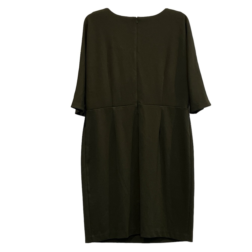 Jessica Howard Women’s Olive Green Ponte Knit Dress Sz 16 - Picture 4 of 8